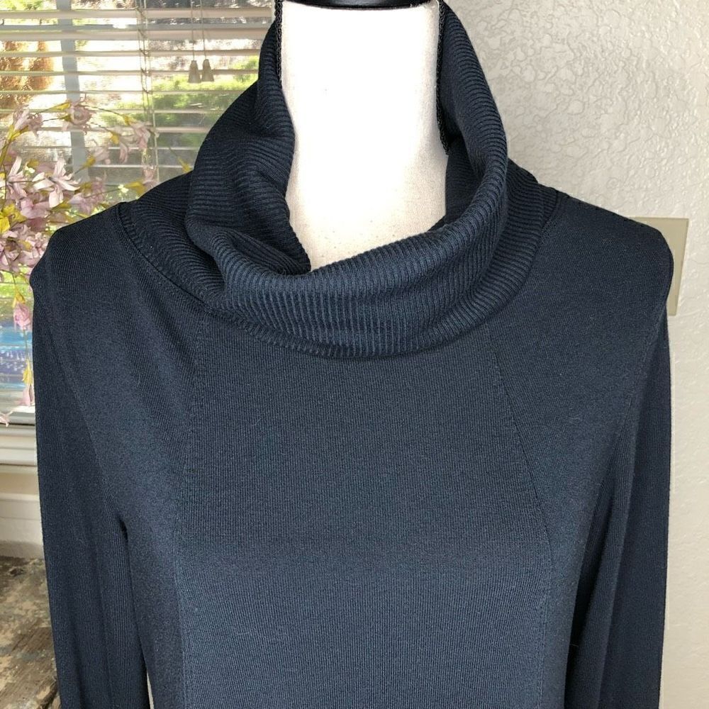 CAbi Black Cowl Neck Boho Shift Dress - Picture 2 of 13